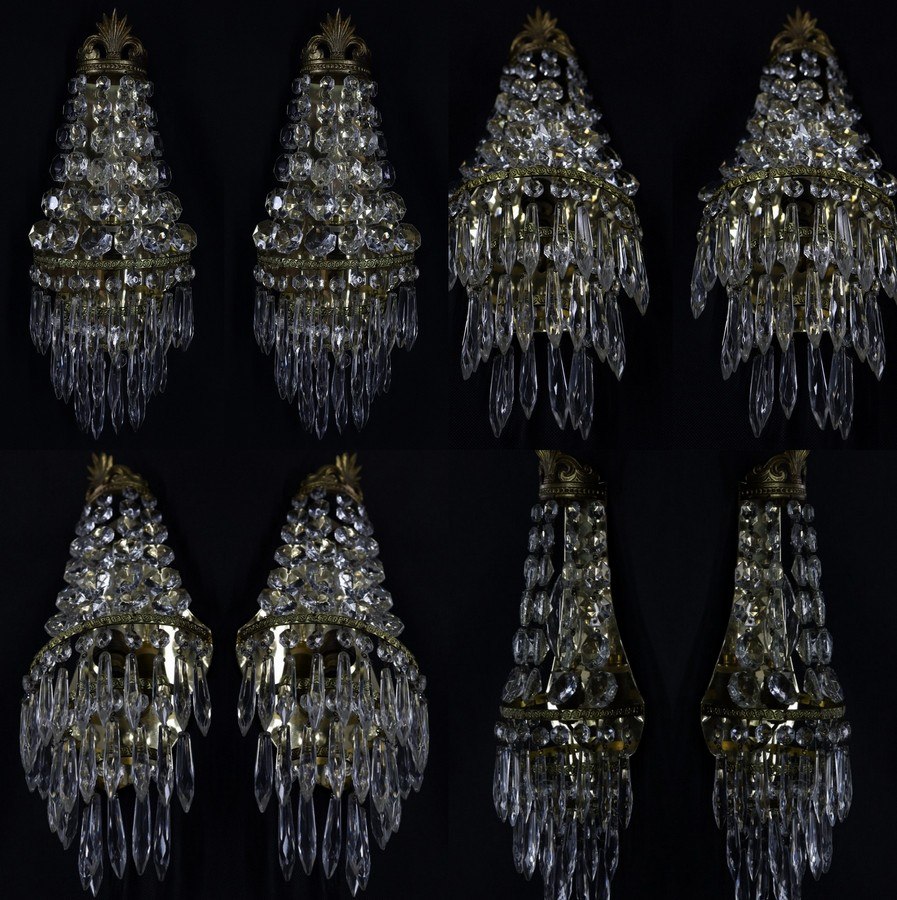 kryształowe kinkiety antyczne