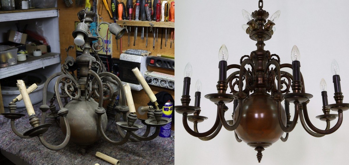 oryginalne antyczne żyrandole